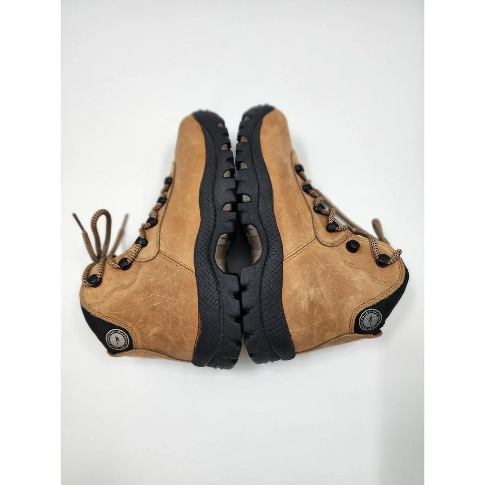 Hi-Tec‎ Waterproof Hiking Boots Tan Nubuck Leather Lace Up Outdoor Trail Shoes